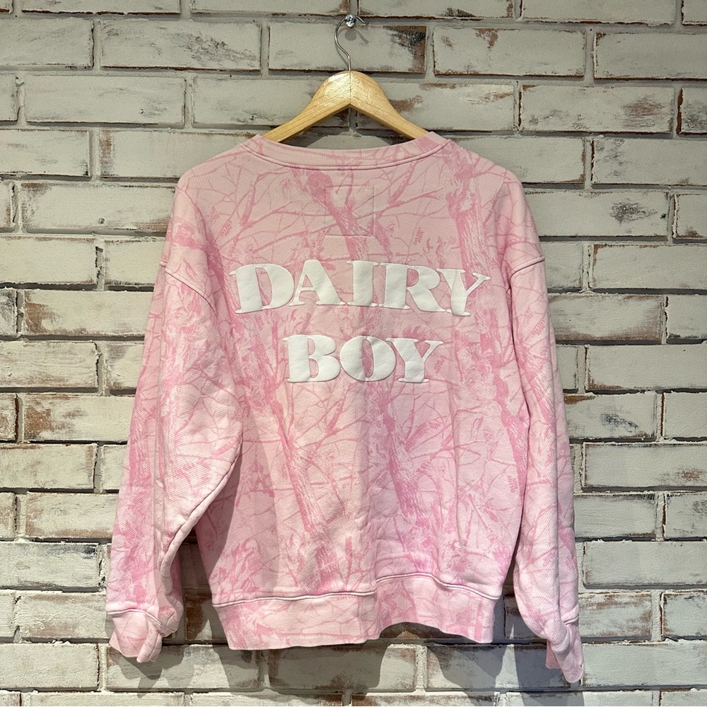 Dairy Boy Pink Camo Crewneck Sweatshirt